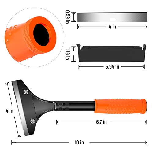 1 PCS Orange Razor Blade Scraper Multi Purpose Cleaning Tool for Floor and Glass DIYSELF