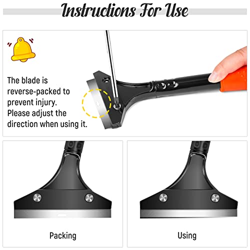 1 PCS Orange Razor Blade Scraper Multi Purpose Cleaning Tool for Floor and Glass DIYSELF