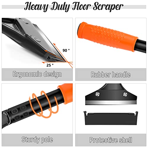 1 PCS Orange Razor Blade Scraper Multi Purpose Cleaning Tool for Floor and Glass DIYSELF