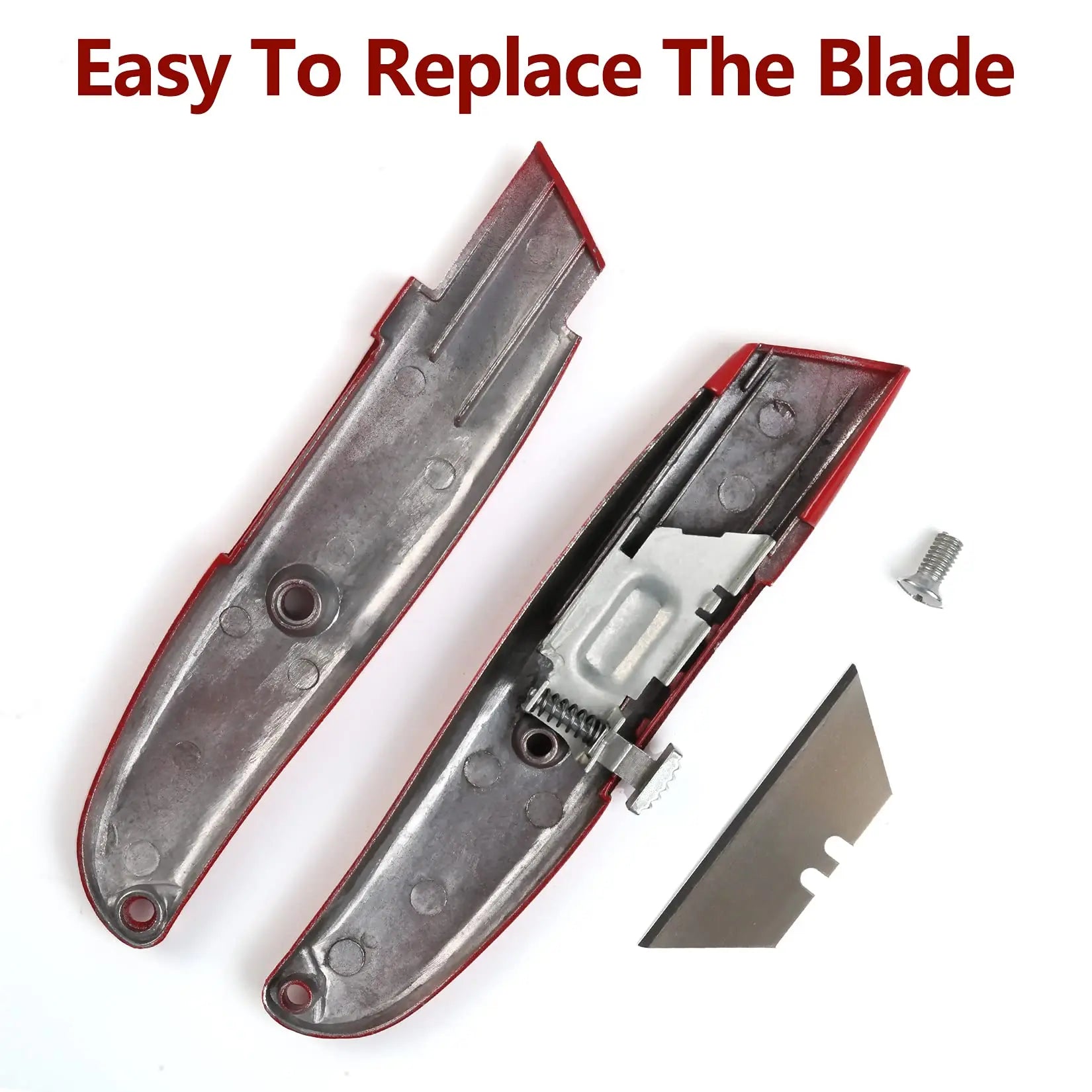2 PCS Red Heavy Duty Retractable Utility Knife Box Cutter PVC Pipe Cutter DIYSELF