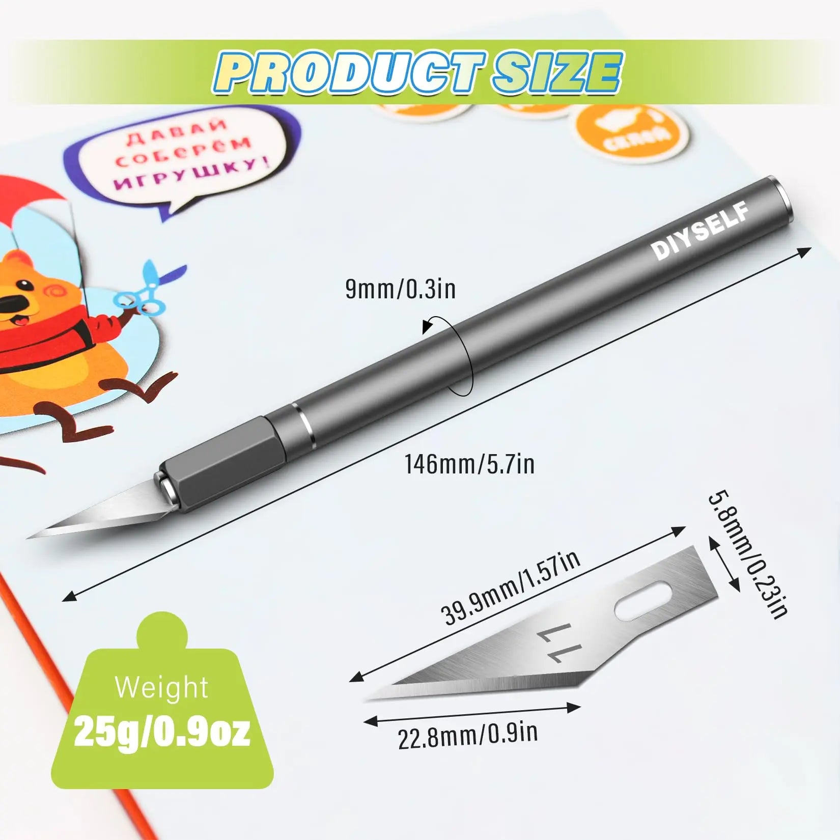 12 PCS Precision Craft Hobby Knife Set with 11 Blades DIYSELF