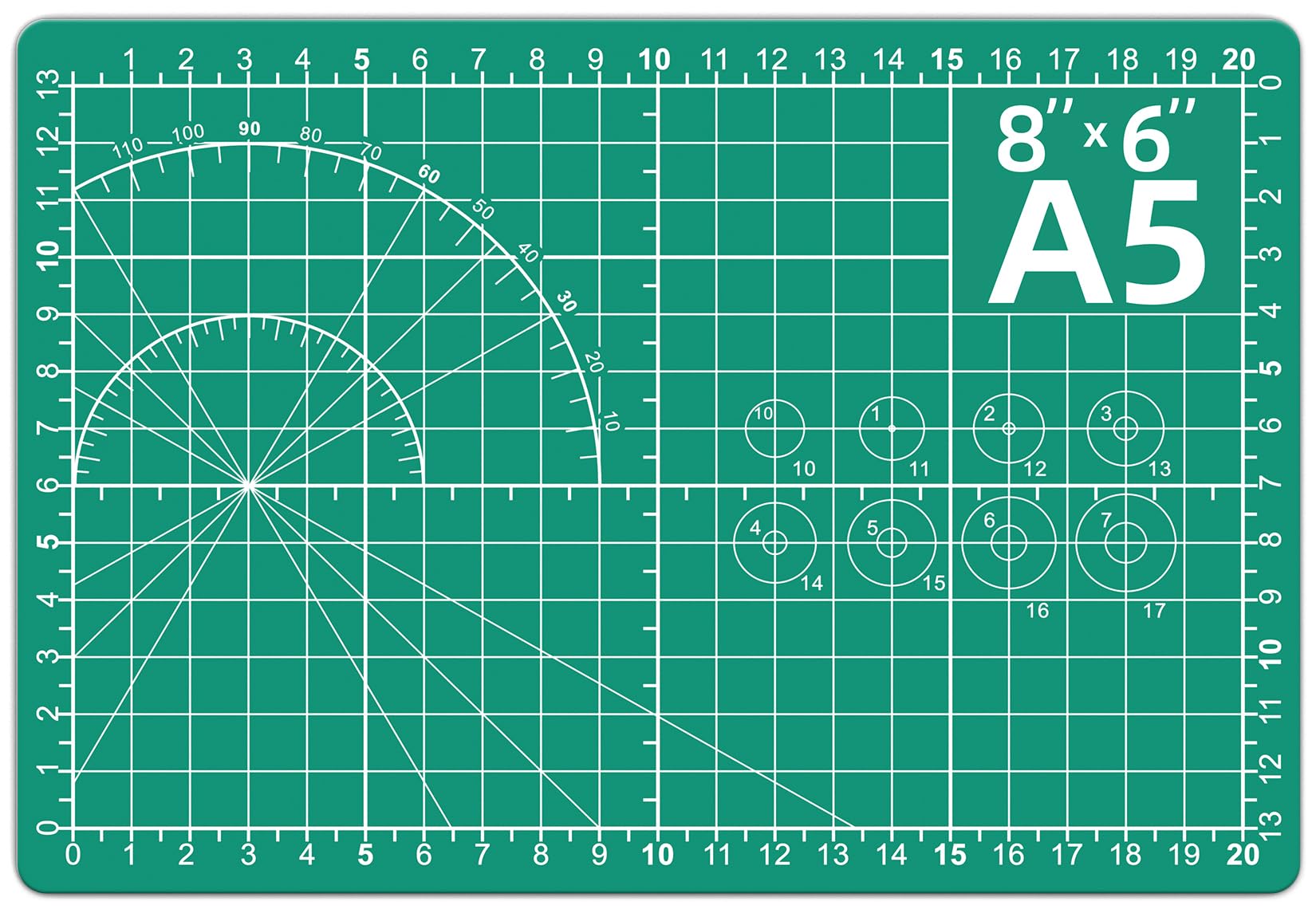 Bulk 10 PCS Green Cutting Mat 8in×6in Self Healing Double Sided 5 Ply Craft Rotary Cutting Board A5 Size