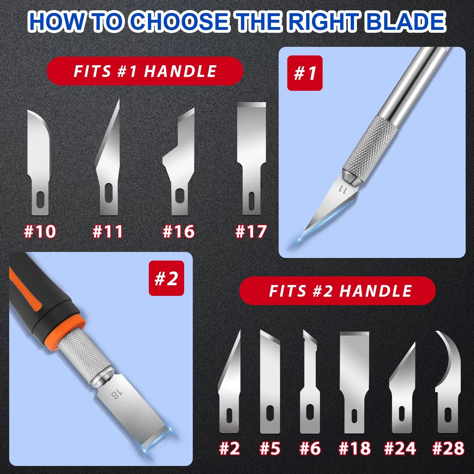 150 PCS Sharp High Carbon Steel #11 Craft Knife Blades – Exacto-Style Replacement Blades DIYSELF