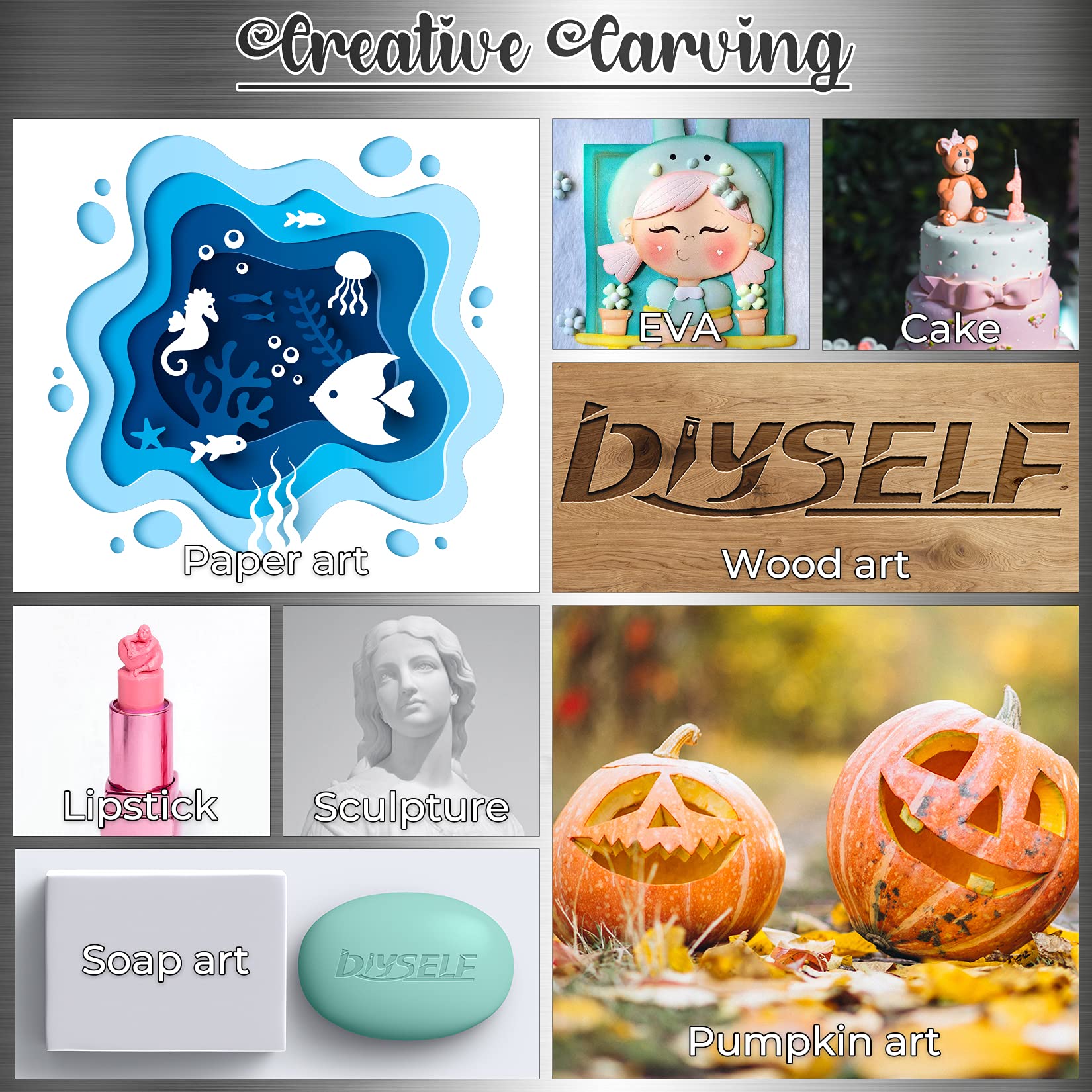 2 PCS Exacto Knives with 40 Spare Blades Set Craft Knife Wood Carving Tools #11 #16 #17 DIYSELF