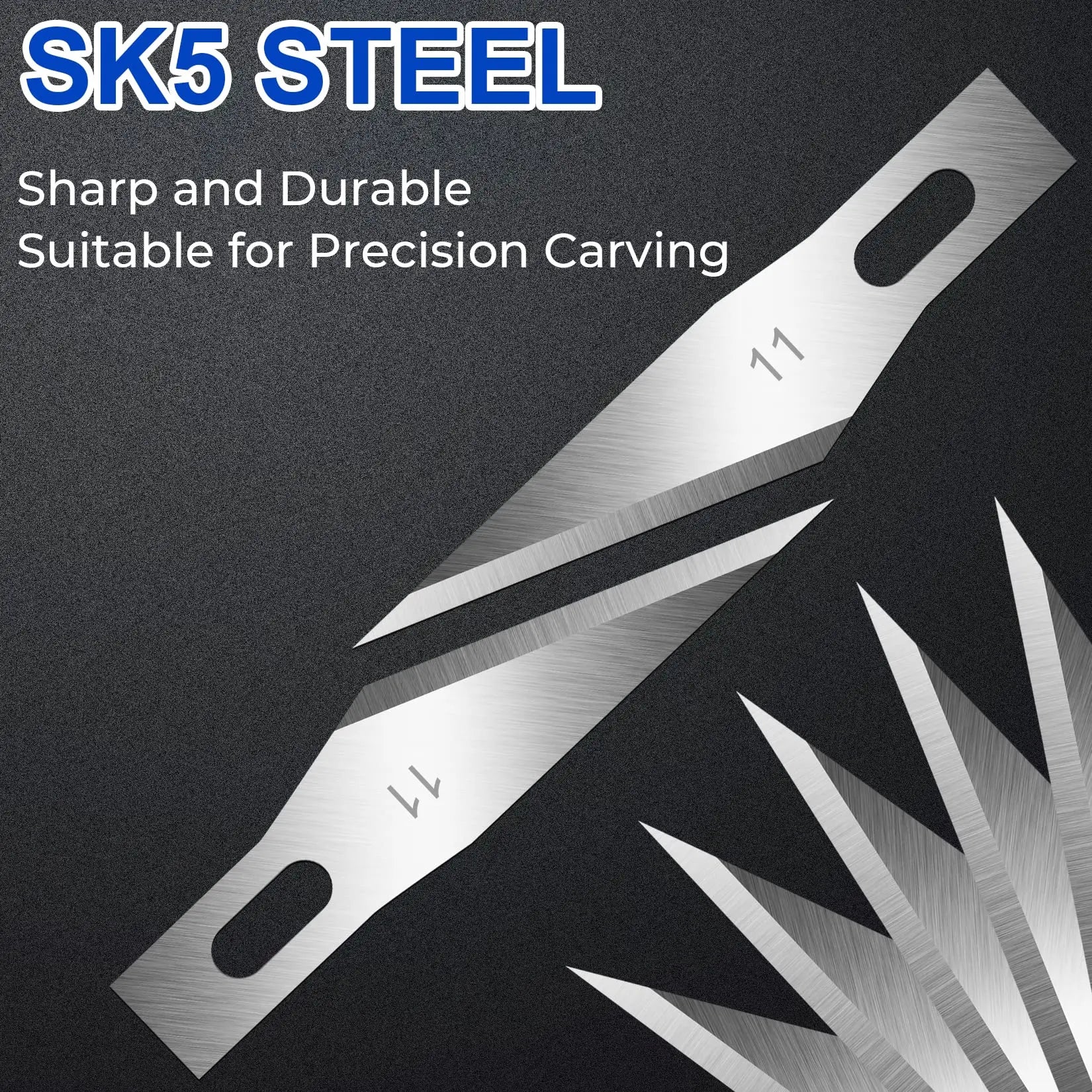 150 PCS Sharp High Carbon Steel #11 Craft Knife Blades – Exacto-Style Replacement Blades DIYSELF