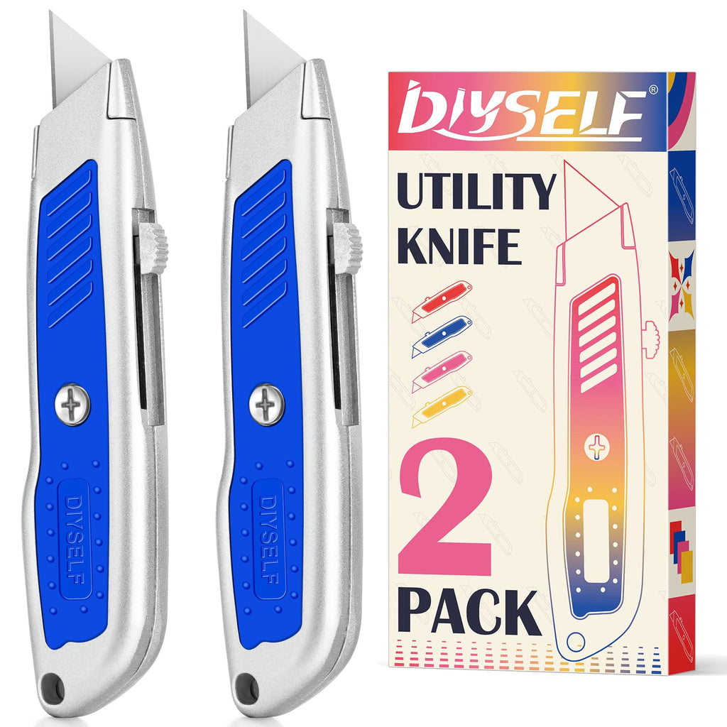 Bulk 20 Pack Blue Heavy Duty Box Cutter – Sharp Utility Knife
