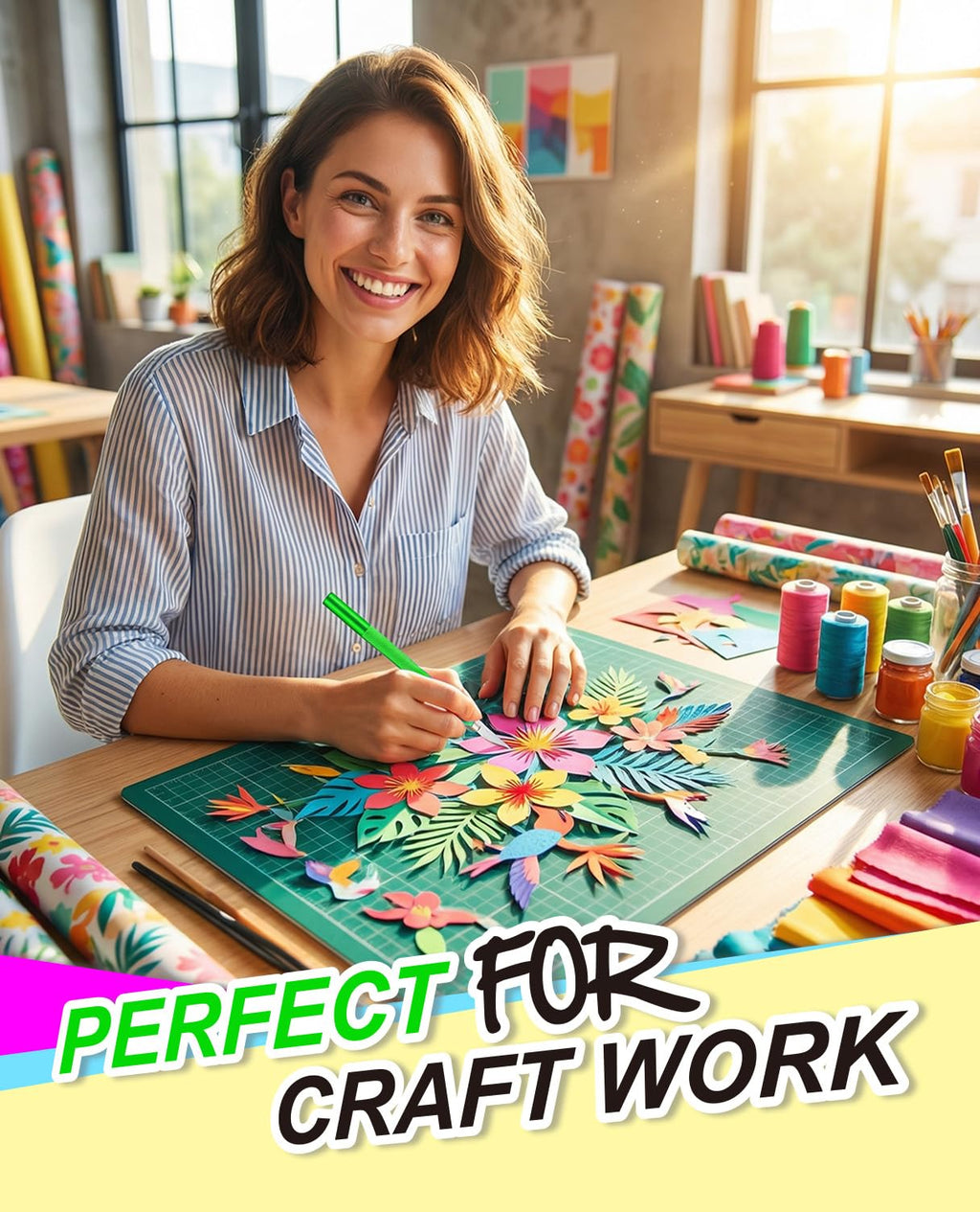 DIYSELF Craft Knife with 10 Extra #11 Blades, Precision Hobby Knife Set with Steel Ruler, Exacto Knife for Crafting, Polymer Clay, Pottery, Paper, Vinyl, Stencil & Model Making (Green)