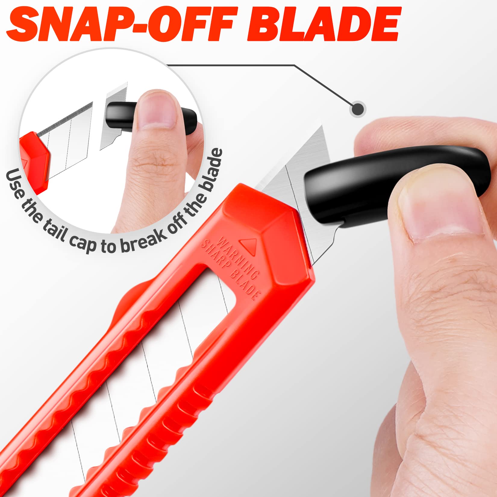 Bulk 300 Pack Box Cutter Retractable, 18mm Box Knife