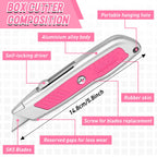 Bulk 20 Pack Retractable Box Cutters – Aluminum Utility Knife