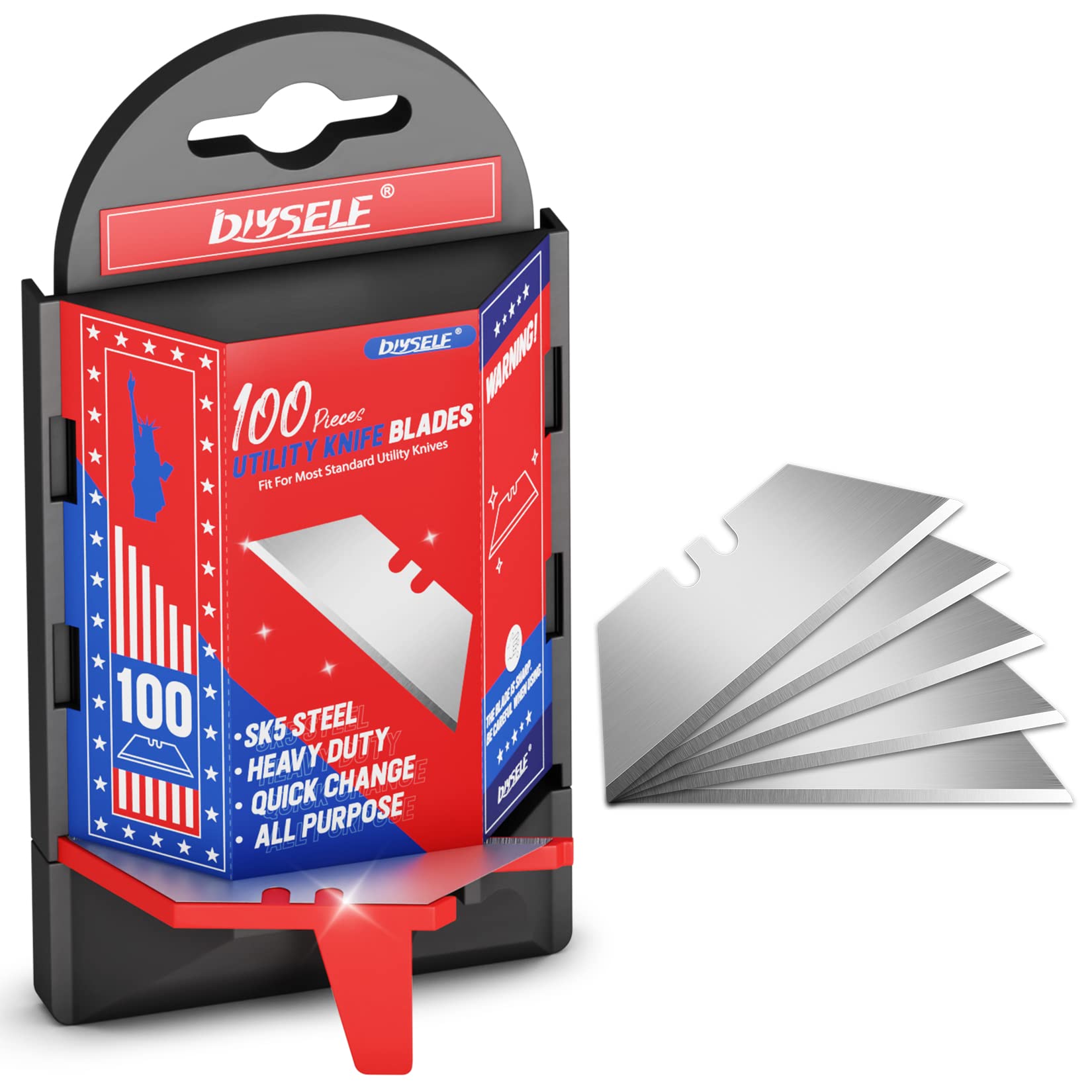 Bulk 1000-Pack Silver Razor Knife – with Dispenser