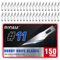 DIYSELF 150 PCS Exacto Knife Blades 11, Sharp Hobby Knife Blades, High Carbon Steel Craft Knife Blade, #11 Replacement Exacto Blade for Art, Scrapbooking, Stencil, Paper Cutting