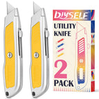 Bulk 20 Pack Utility Knife – Box Cutter with Rubber Handle