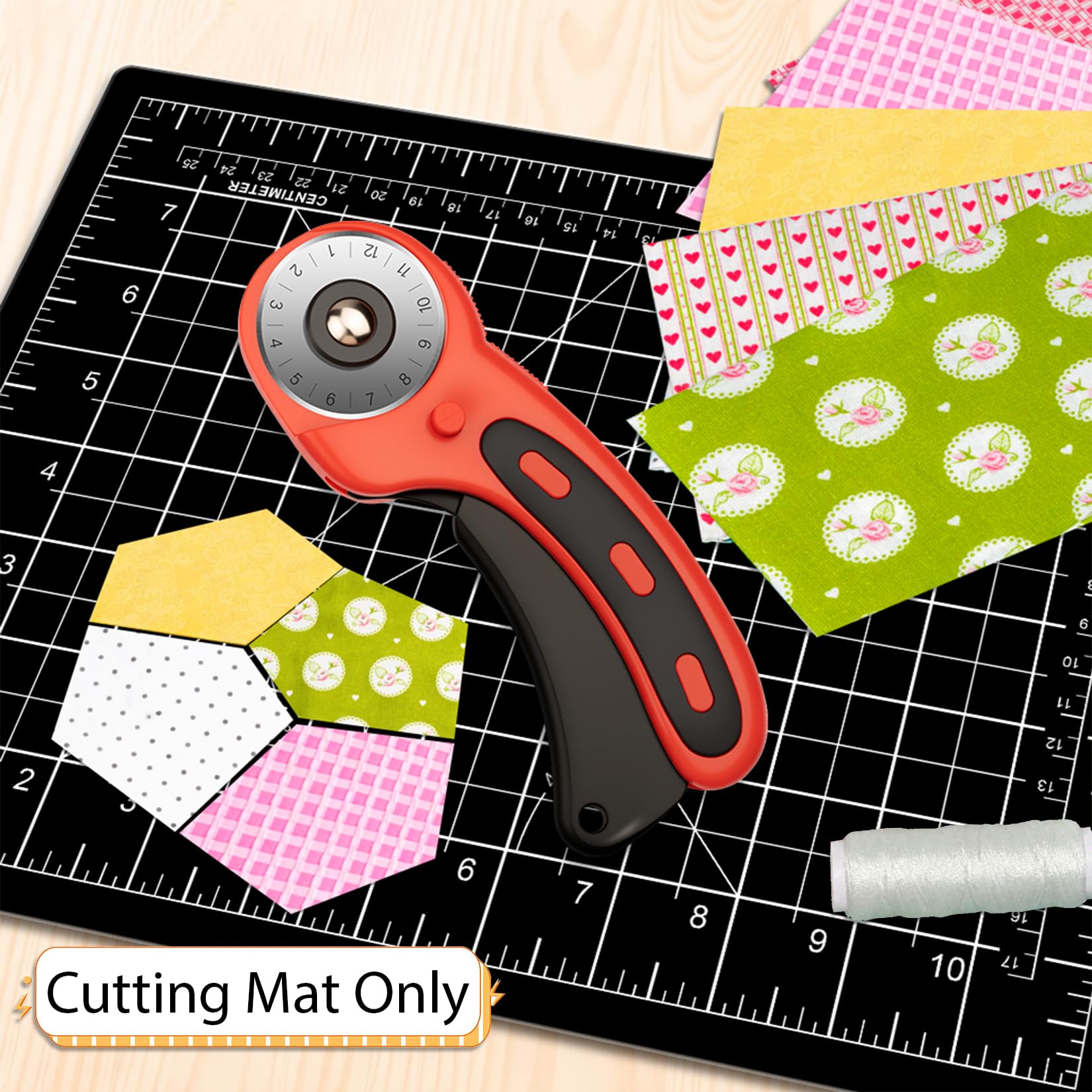 1 PCS Black Cutting Mat 8in×6in Self Healing Double Sided 5 Ply Craft Rotary Cutting Board A5 Size DIYSELF