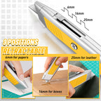 Bulk 20 Pack Utility Knife – Box Cutter with Rubber Handle