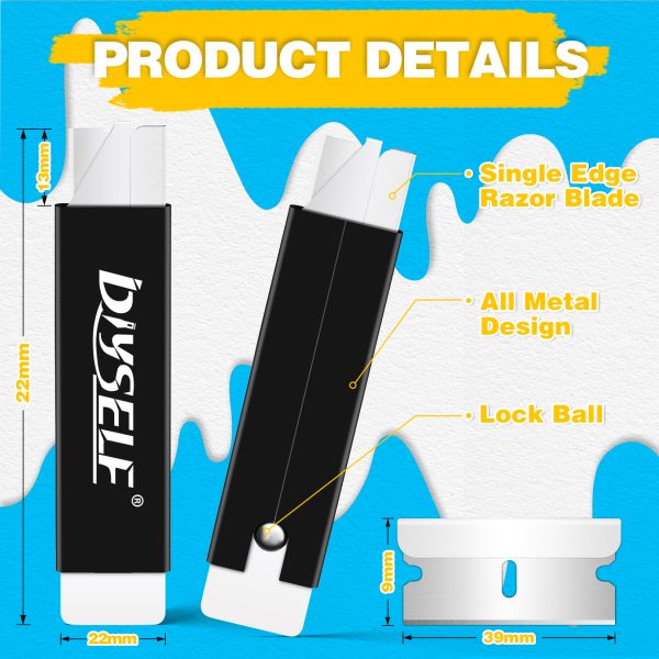DIYSELF Box Cutters 12 Pack, Utility Knife, Box Cutter Retractable with Razor Blade, Box Opener for Package, Utility Knives for Office, School, Home, Flat Box Cutter for Women, Letter Opener for Mail - Image 7